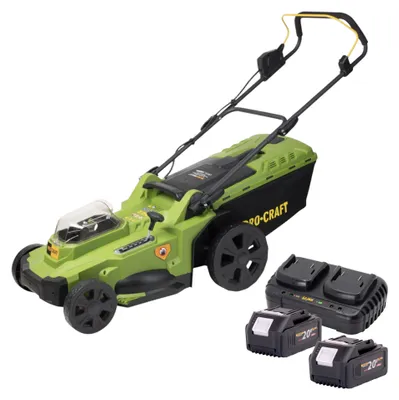 Obrázek produktu pro Akumulátorová sekačka Procraft PLM22bb 40 V ( 2x 20 V ) 430 mm bezkartáčová + 2x akumulátor 4,0 Ah + nabíječka.