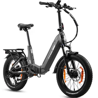 Produktbild von TTGO F7 E-Bike 20 Zoll Elektro Fully 48V 15Ah Akku 250W Drehmomentsensor Vollfederung Shimano 7-Gang Hydraulische Scheibenbremsen Matt Titan Grau