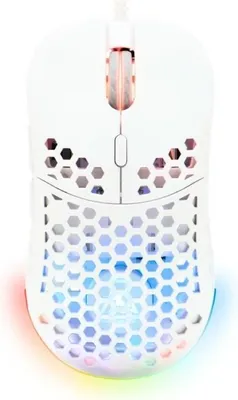 Zdjęcie produktu dla Mysz Gamingowa Przewodowa The G-Lab KULT-OXYGEN, RGB, 12800 DPI, Biała, Kompatybilna z PC i PlayStation