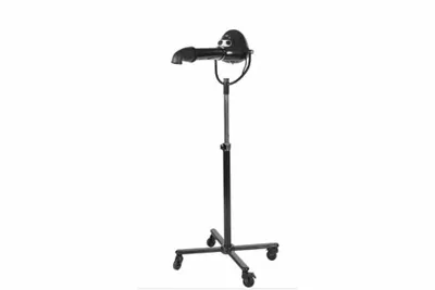 Produktbild von Standhaartrockner mit Gebläsefunktion – Aeolus Schwarz, 1800 Watt – Ständer mit Düse – Hundehaartrockner für Hundesalons – Für Hunde und Welpen
