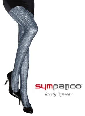 Lusana Fashion-Strumpfhose Jasera in blau