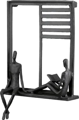 Produktbild von Gilde Wandrelief, rechteckig, "Time out", Eisen, dunkelbraun, VE 2, L. 9 cm, B. 17 cm, H. 25 cm 84295 4063387842959