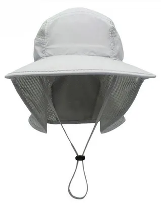 Immagine prodotto di Cappello da sole grigio chiaro con protezione per la nuca