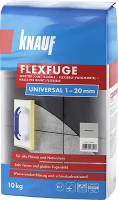 Produktbild von Knauf Fugenmörtel Flexfuge Universal 1 - 20 mm silbergrau 10 kg