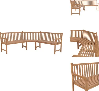 Produktbild von vidaXL Garten-Eckbank 185x185x90 cm Massivholz Teak -  Gartenbänke