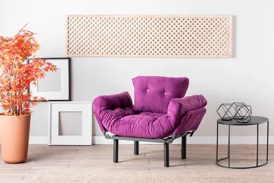 Produktbild von Hanah Home, Nitta- FTN1737, Violett, Bistrostühle, Rahmen: 100% Metall