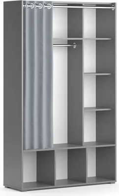 Zdjęcie produktu dla Szafa dziecięca Vicco Luigi Szary 105.8 x 178.1 cm z drążkiem na ubrania, Model 40649