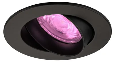 Produktbild von Ledvion LED Einbaustrahler Rund Schwarz RGB dimmbar smart