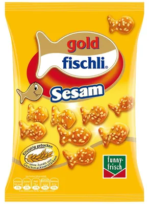 Obrázek produktu pro funny fresh Goldfischli sezam křupavý zlatohnědý pečený 100g