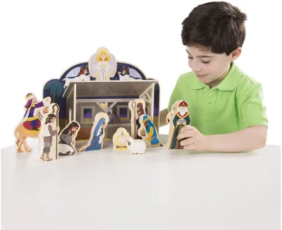Obrázok produktu pre Veľký drevený vianočný betlehem
