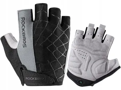 Produktbild von Rockbros S109GR Fingerlose Fahrradhandschuhe Grau Größe M