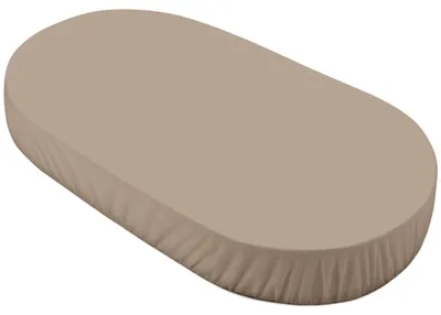 Productafbeelding van Waldin hoeslaken ovaal babybed 7-in-1, 124x73 cm, taupe