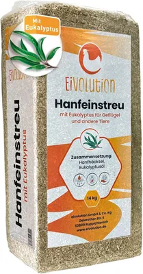 Produktbild von Hanfstreu mit Eukalyptus – 14 kg – für Hühner, Pferde und Kleintiere
