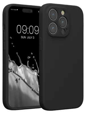 Produktbild von kwmobile Hülle kompatibel mit Apple iPhone 14 Pro - Hülle Silikon gummiert - Handyhülle - Handy Case in Schwarz