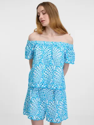 Produktbild von Orsay Blaue gemusterte Damenbluse 1000693X4030__34