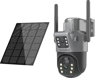 Obrázek produktu pro Dohledová kamera, duální objektiv, solární a bateriový provoz, WIFI Solární PTZ kamera