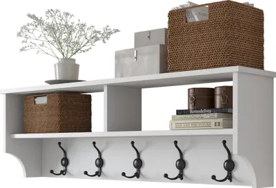 Image de Skye Decor, P2 - 439, Armoires, Poteau d'entrée, blanc, 120 x 37,2 x 22,2 cm