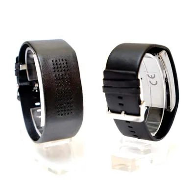 Produktbild von Binäruhr Herrenuhr Schwarz Binäre Armbanduhr Herren Kunstleder Armband Uhr Digital Binär Anzeige Silikonarmband