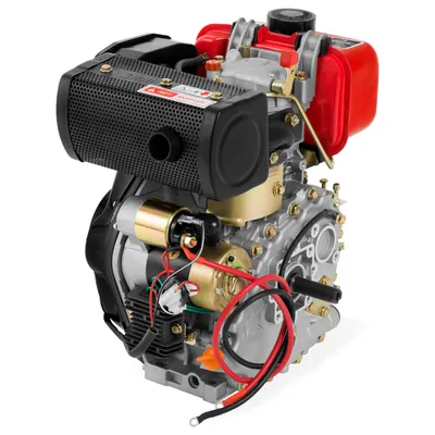 Produktbild von EBERTH 4,2 PS / 3,1 kW Dieselmotor mit 19,05 mm Ø Welle, E-Start, 17ah 12V Batterie, Standmotor mit Ölmangelsicherung, 4-Takt, 1 Zylinder, 219 ccm