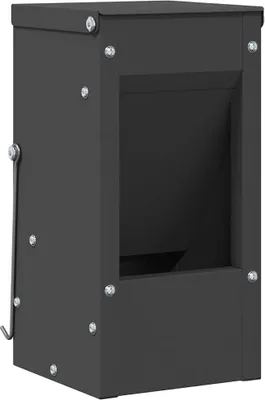 Image de vidaXL Nourrisseur pour lapins Noir 12,5 x 12,5 x 25 cm