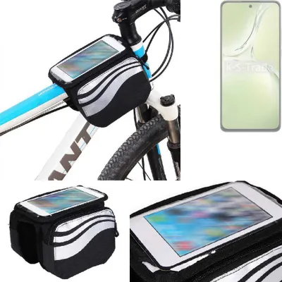 Produktbild von K-S-Trade Rahmentasche Fahrrad-Halterung kompatibel mit Oppo K12x 5G CPH2667 Rahmenhalterung Fahrrad Handyhalterung Fahrradtasche Handy Smartphone