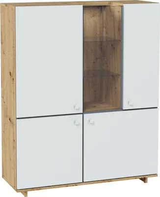 Produktbild von Furniture24 Vitrine Modico MC-04 Schrank Vitrinenschrank 2 türiger Wohnzimmerschrank