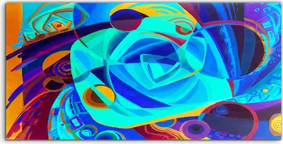 Produktbild von Coloray Acrylbild 120x60  Wandbild Acrylbilder Abstrakte Textur Regenbogenpalette