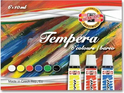 Obrázok produktu pre Barva temperová Koh-i-noor, 10 ml, 6 ks