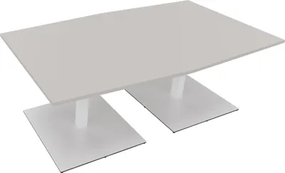 Produktbild von Bespr.ti. Tonneau Tellerfuß Quadrat B2000xT1000/1100xH720 ws/Lichtgrau