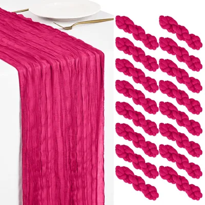 Image de Omgoods - Ensemble de 12 nappes de table roses, lavables et décoratives