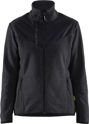 Produktbild von Blakläder Damen Strickjacke mit Softshell 5943, Farbe:Dunkelgrau/Schwarz, Größe:XS
