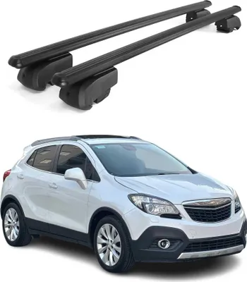 Image de Barres de toit Transversales pour Opel Mokka A 2012-2020 Aluminium Noir ABE