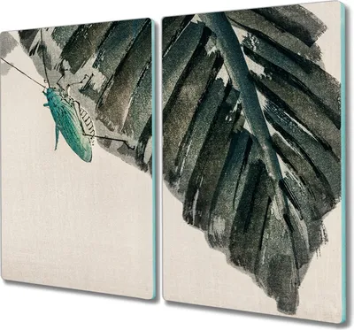 Produktbild von Coloray Hackbrett Herdabdeckplatte 2x30x52 cm Küchenbrett Kochplattenabdeckung Schneidebrett - Asiatische Insekten Liste