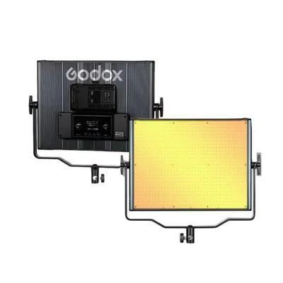 Produktbild von GODOX LDX100Bi 120 W zweifarbiges LED-Fotolicht, Video-Lichtpaneel, 11 spezielle Lichteffekte, CRI¡Ý96, 2800 KšC6500 K, dimmbar, unterstuetzt 2,4 G kabellose Steuerung, DC/V-Mount, batteriebetrieben