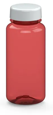 Produktbild von Trinkflasche "Refresh" 400 ml - BPA-freie Flasche aus Tritan für Kinder & Erwachsene mit auslaufsicherem Deckel - transluzent-rot/weiß