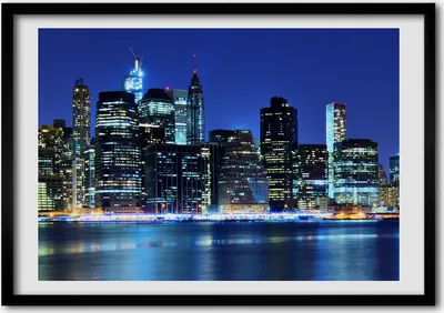 Produktbild von Bild - Bilder - Bilderrahmen - 70 cm x 50 cm - MDF-Rahmen, Wandkunst Manhattan New York City