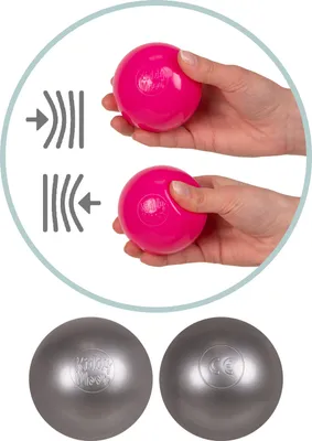 Obrázek produktu pro KiddyMoon 50 míčků/7cm-2,75in Měkké plastové míčky na hraní pro děti Barevné Vyrobeno v EU, pastelově béžová/šedá/bílá/černá