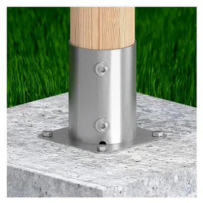 Produktbild von Runder Pfostenträger, verzinkt, Durchmesser 80 mm