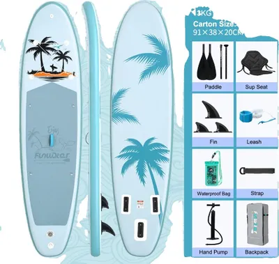 Obrázok produktu pre Nafukovacia paddleboard, protišmyková konštrukcia, vysoká nosnosť, model SUPFW37A (335 x 84 x 15 cm)
