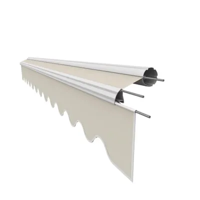 Produktbild von VANA Markisenstoff mit Volant für 4 x 3 m Markisen Markisenersatzstoff fertig genäht Maß Bespannung 3,83 x 3 m Volant 3,83 x 0,21 m Design SPD052