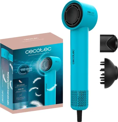 Produktbild von Cecotec IoniCare RockStar Style, 110000 RPM, Schwarz, Blau, Einfarbig, Tasten, 1500 W, 220 - 240 V