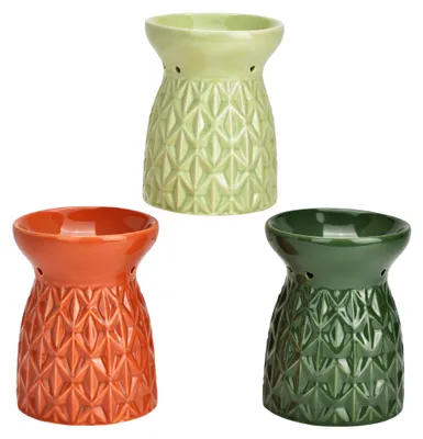 Produktbild von 3er Set Duftlampen aus Porzellan, in Rot & Grün, Ø 10x13 cm