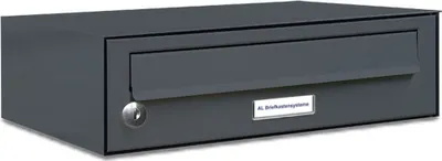 Produktbild von 1er Briefkasten Anthrazit Anlage 1 Fach Wandbriefkasten Postkasten