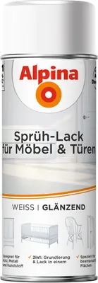 Produktbild von Alpina Sprühlack für Möbel & Türen 400 ml weiß glänzend