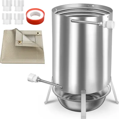 Produktbild von YUENFONG 12L ohřívač bazénu s ohnivým dřevem ohřívač bazénu z nerezové oceli, s 36-38mm přípojkami ohřívače bazénu ohřívače bazénu pro bazény