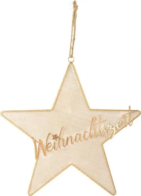 Produktbild von Riffelmacher Stern Weihnachtszeit aus Metall 40 x 0.5 x 39.5 cm gold