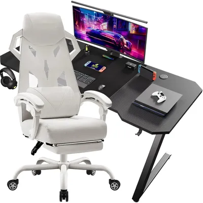 Obrázok produktu pre Herný stôl – Herný pracovný stôl – Počítačový stôl – Herný stôl – Súprava herného stola – Ergonomický dizajn