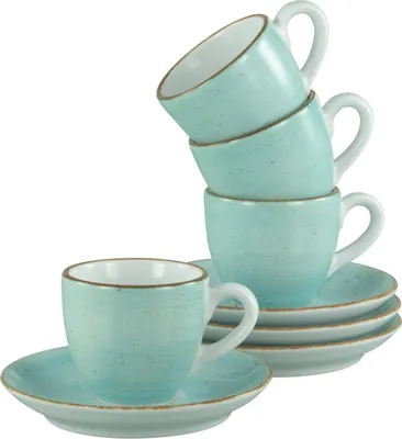 Obrázok produktu pre CreaTable, 34040, Vintage Nature Aqua, 8-dielna sada na espresso, porcelán