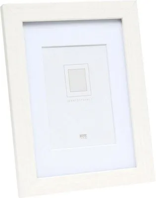Produktbild von Bilderrahmen aus Holz, weiß, 65 x 45 x 1,7 cm, zum Stellen oder Hängen