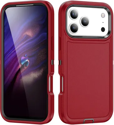 Produktbild von Mobigear Rugged iPhone 17 Pro Max Hülle Hardcase Backcover Stoßfest - Rot